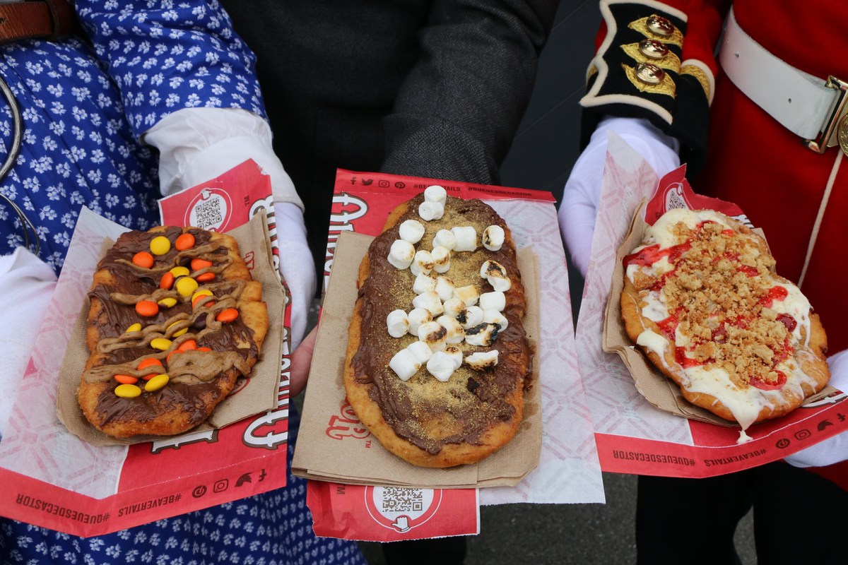 Patrons enjoying fresh beaver tails